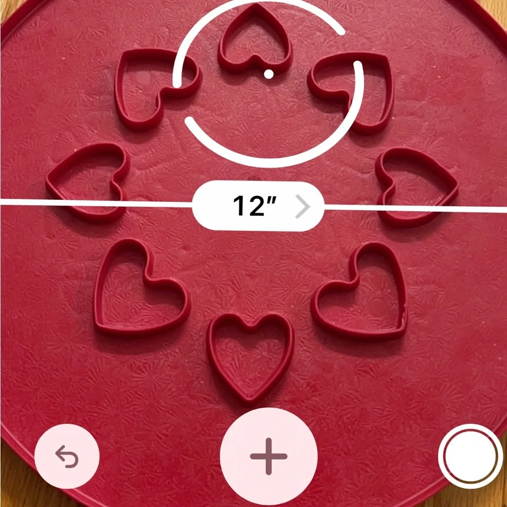 Nordic Ware Reversible Pie Top Cutter Lattice and Hearts Red